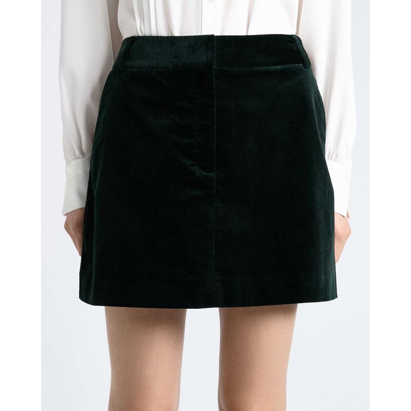 Cue Jade Stretch Velvet Mini Skirt image number 2